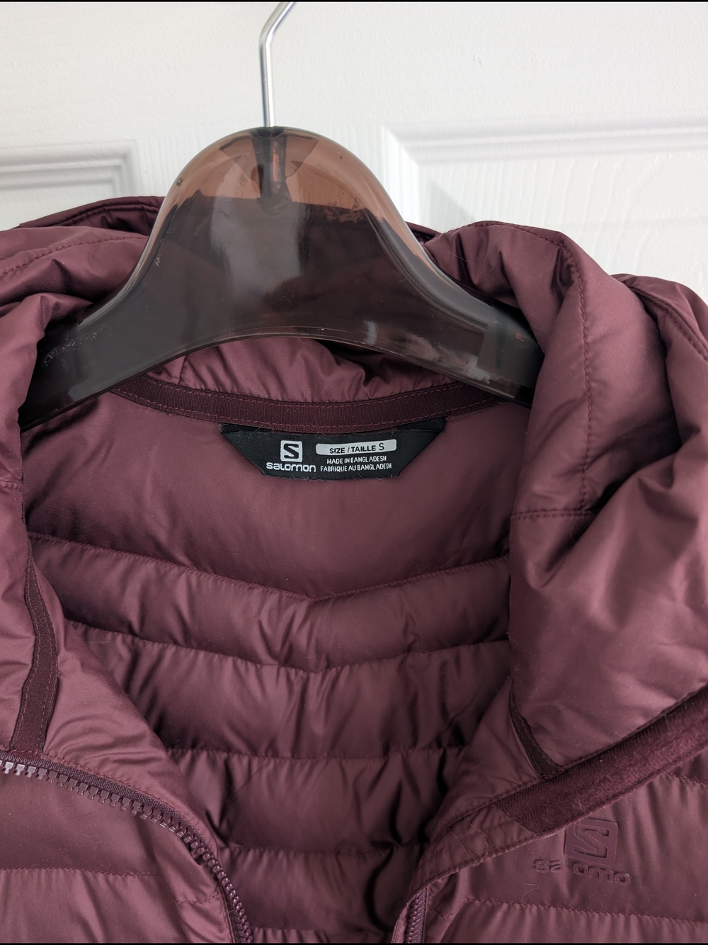 Salomon Long Quilted Puffer Coat - Mauve - Picture 3 of 9